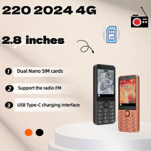 跨境外贸新款 220 2024款 4G 非智能按键老人机学生直板功能手机