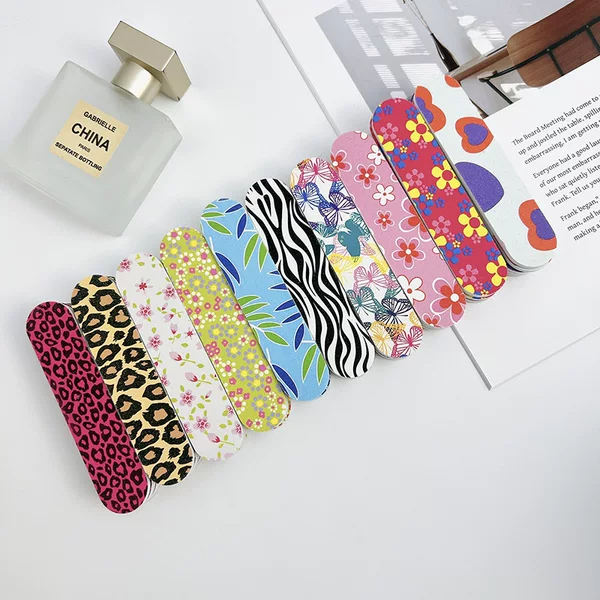 Double-sided printing nail file frosted onion powder polishing wear nail kit manicure rubbing strip nail polishing strip sand strip