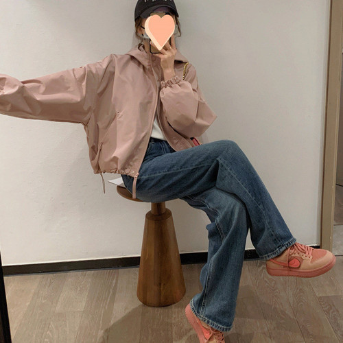 Bestselling Mint Man 2024 Hooded Jacket Spring New Casual Windbreaker Short Sleeve Petite Women's Loose Short Coat