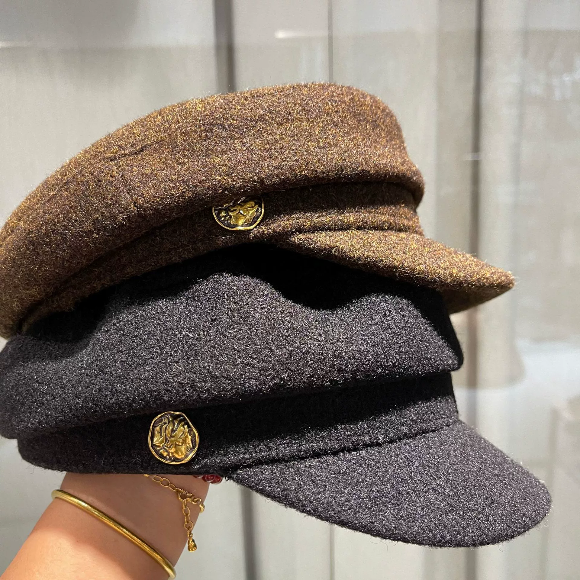 Небесно-синий ретро демисезонная шляпа, стиль Chanel, качественный стиль, яркий запоминающийся стиль