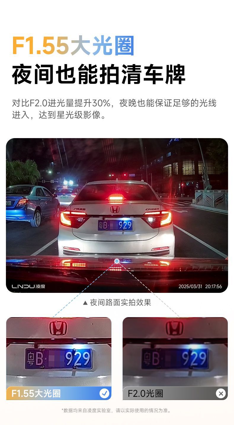 Lndu Lingdu Dash Cam 4K High-Definition Dual-Lens Front and Rear Streaming Video Wireless Backup Camera 2026 New Model
