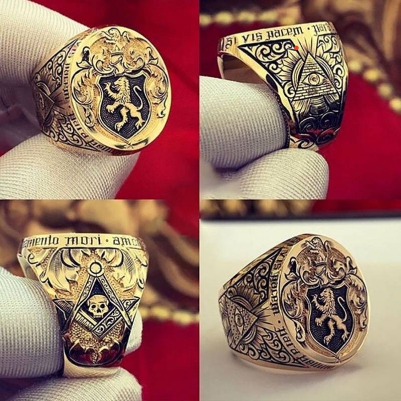 wish AliExpress New England Lion Carving Seal Ring Your Family Engagement Wedding Anniversary Gift for Men