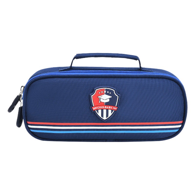 Gran capacidad creativa británica lienzo lápiz caso niños de la escuela primaria simple Oxford paño niños y niñas lápiz papelería caja