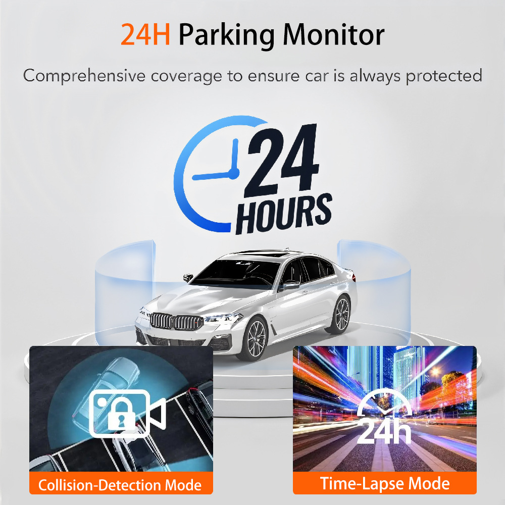 Cross-Border Hot Selling 1080P Four-Lens Driving Recorder, Four-Way Simultaneous Display and Recording, Wifi Infrared Night Vision Ultra-Thin Model