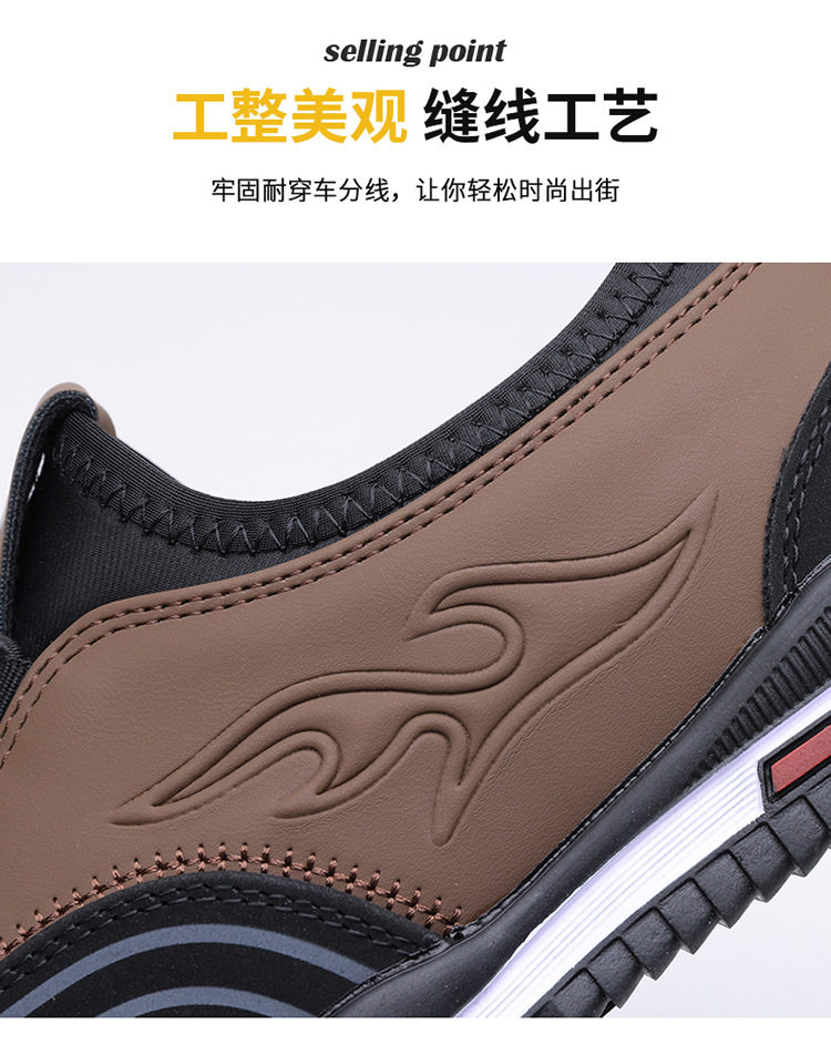 Giày nam sneaker lười thoáng khí đế mềm phong cách công sở — màu nâu, đen chi tiết 13