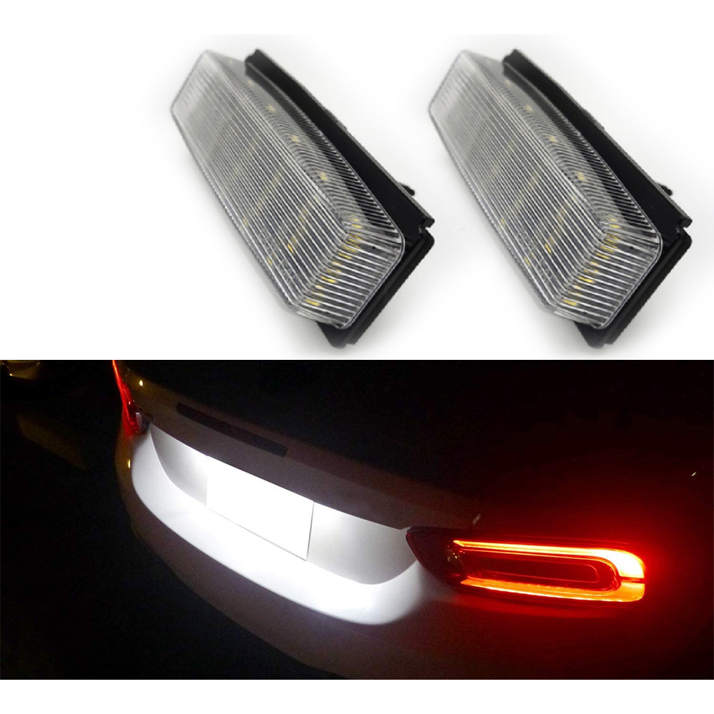 2Pcs 18 Lights Black Led License Plate Light for Mazda Miata Mx5 06-15 Year Fiat 124