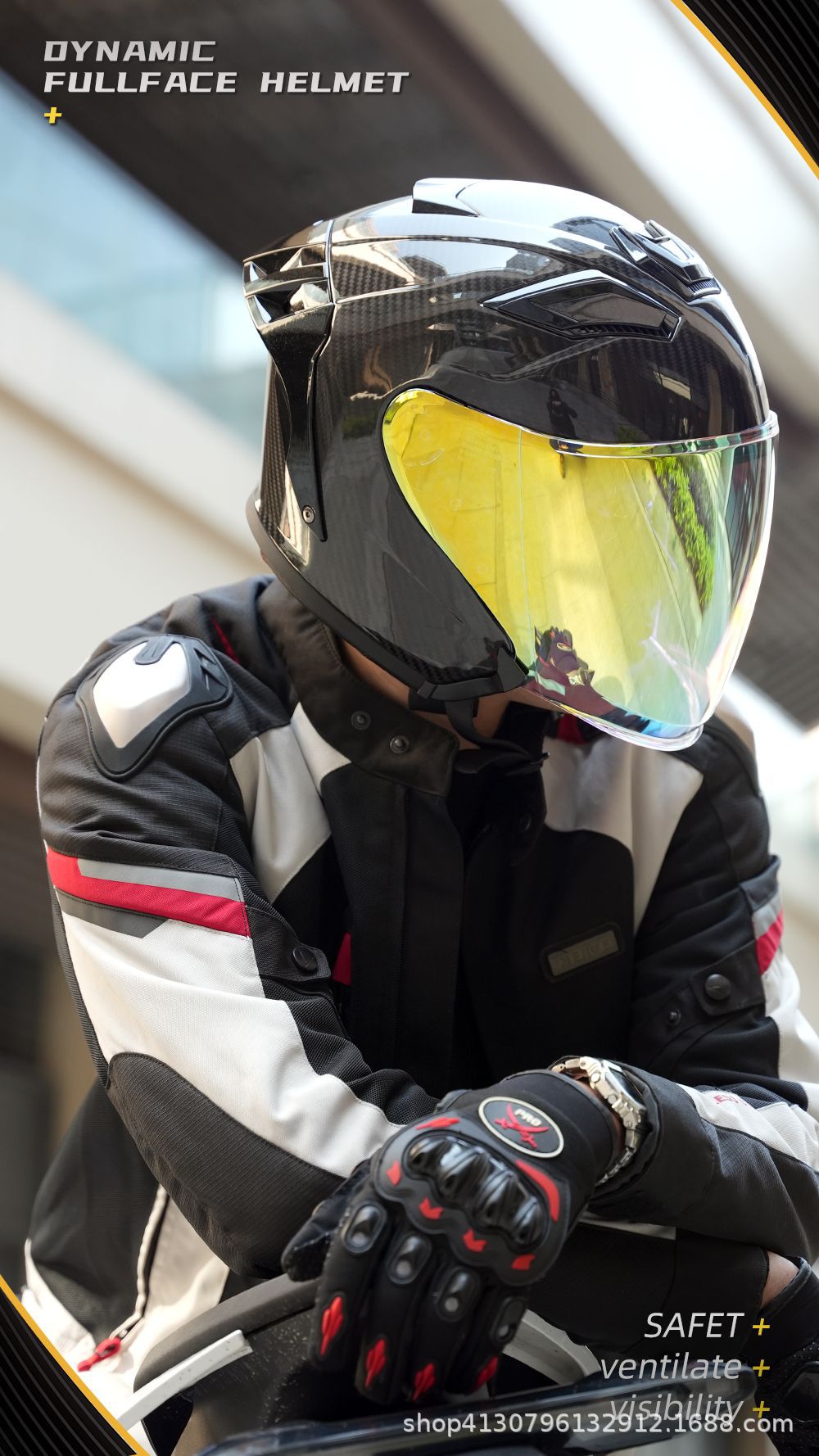 AR Motorcycle Helmet Ultra Light Carbon Fiber 3/4 Helmet Electric Vehicle Half Helmet Motorcycle 3/4 Helmet Lightweight Summer