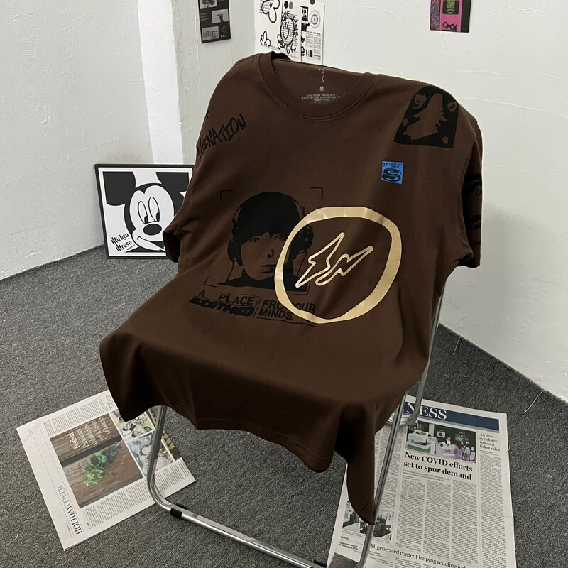 Travis Scott cactus Jack X Frag fashion godfather Fujiwara co-brand sketch image T-shirt