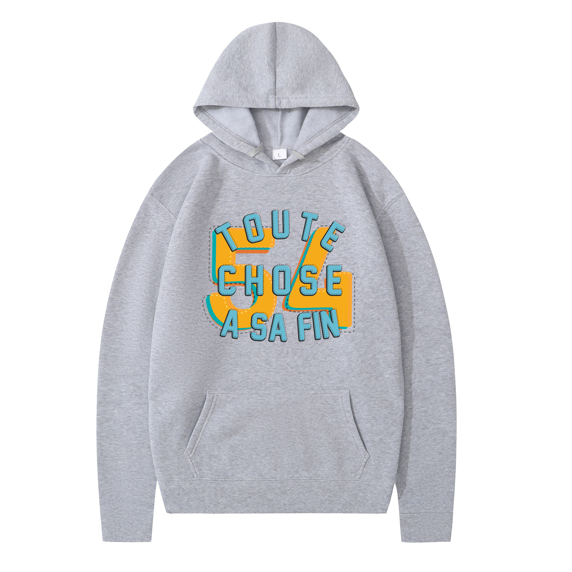 Personalisierter Kapuzenpullover Mit Buchstabenprint Für Damen Herren_voghion.com