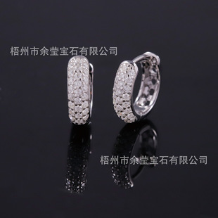 Fashionable and Simple S925 Silver Inlaid D Color Moissanite Hoop Earrings, Versatile for Daily Wear, Trendy and Elegant New Style Earrings