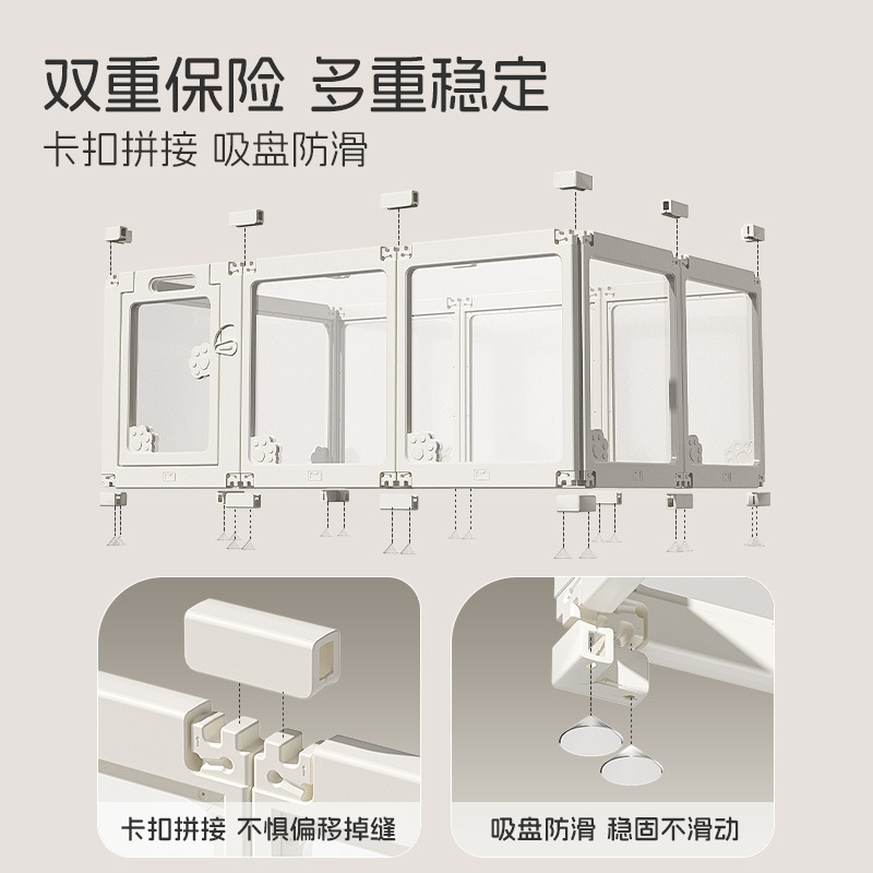 亚克力透明狗狗围栏宠物室内狗笼中小型犬栅栏比熊泰迪跨境热销|undefined