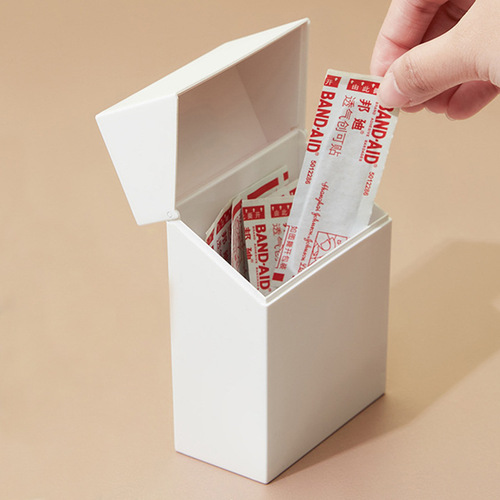 Flip-top small item storage box Desktop mini storage box Debris band-aid rubber band small clip organization box