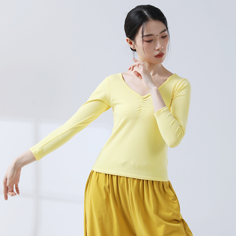 ダンスウェア 練習着 女性用 新作トップス モダンダンス 大人用 芸術試験 ヨガウェア ダンサー用 日常着 半袖|undefined