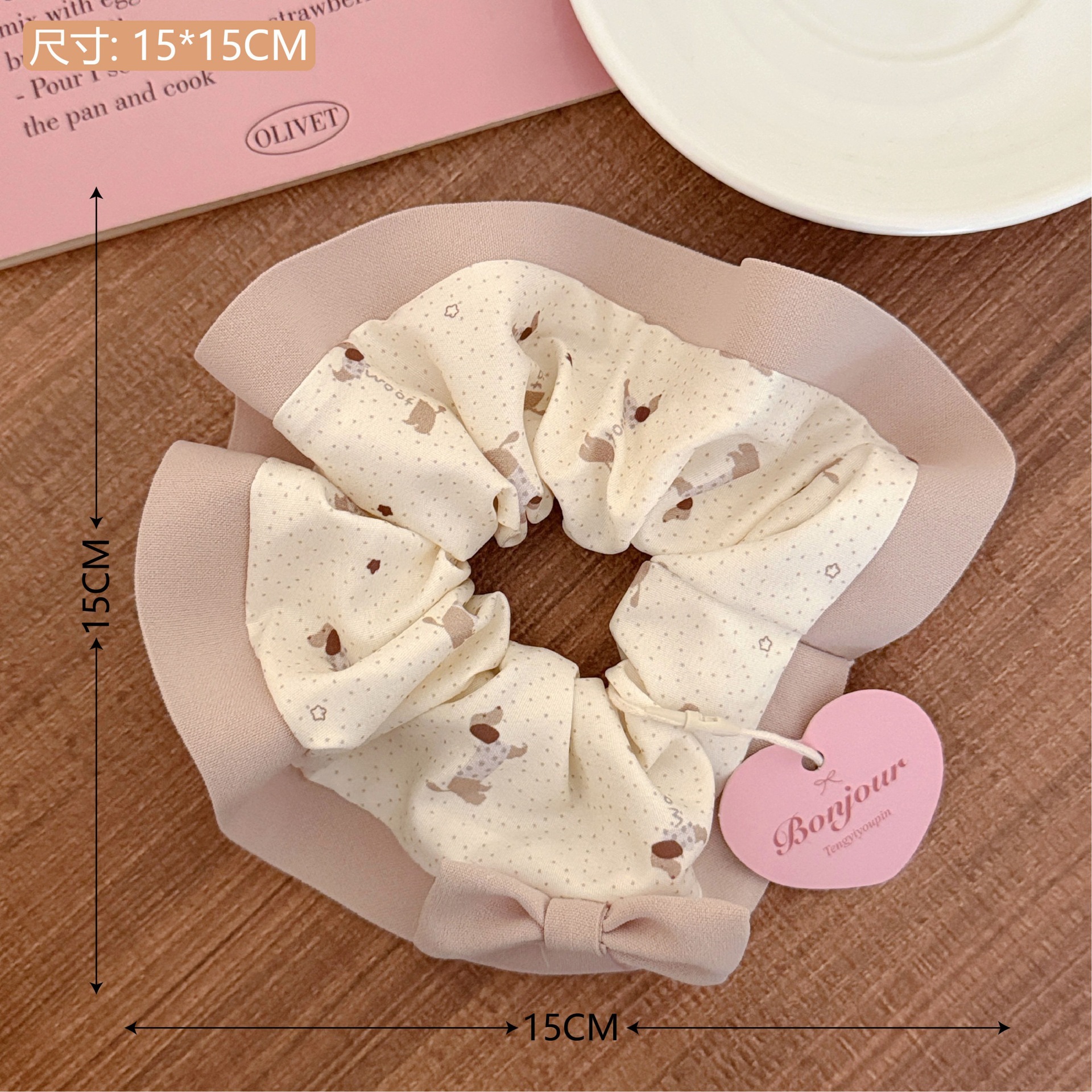 Estilo coreano de alta apariencia de encaje de intestino grueso banda de pelo accesorios para el cabello cuerda de pelo de corazón de niña de todo fósforo pequeño Qing nuevo tocado de cola de caballo de gran altura al por mayor