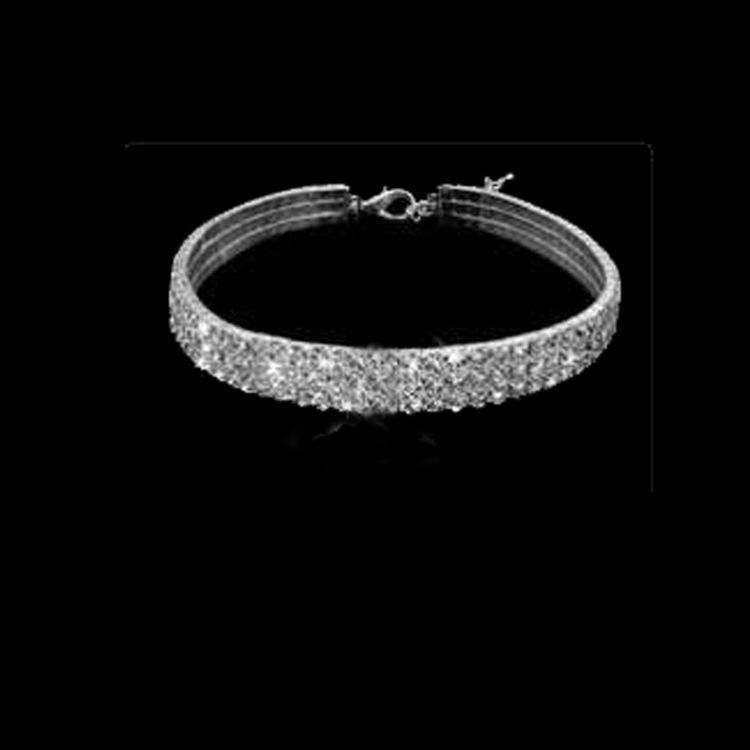 Douyin Gleiche Art Von Elastischer Rhein Stein Haustier Halskette Hunde Kette Katze Kristall Halsband Haustier Bedarf Quelle display picture 15