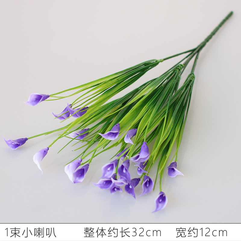 Venta al por mayor Mini simulación estrellado flor artificial planta verde bonsai planta decorativa pequeña flor de plástico sola planta de agua pequeño altavoz