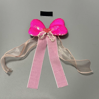 Battery car helmet decoration bow ribbon children's helmet sequin decoration motorcycle modification accessories gift wholesale (Motosiklet dəbilqələri) - sequin-bow-ribbon-rose-red