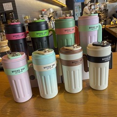 コーヒーカップ316ステンレス保温カップハンドル付き高颜値女性随行カップ携帯車載カッププレゼント