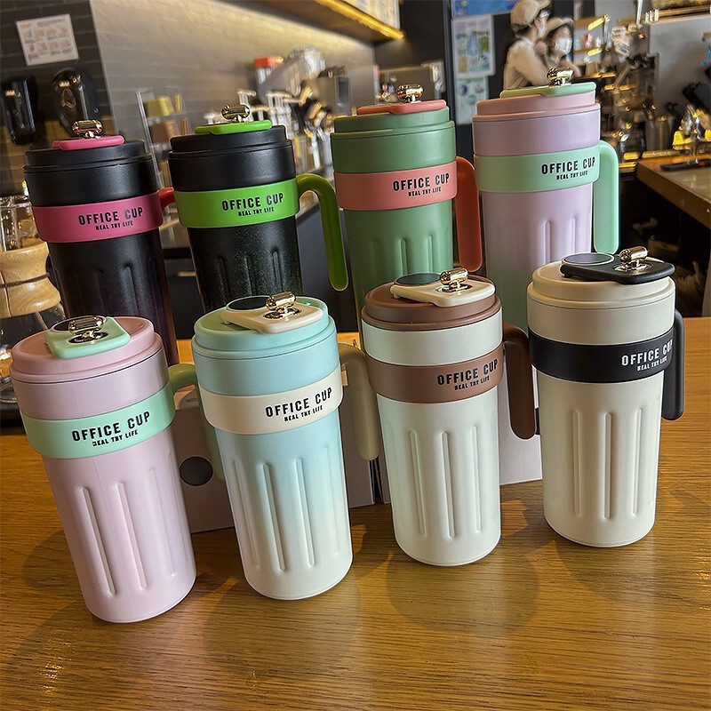コーヒーカップ316ステンレス保温カップハンドル付き高颜値女性随行カップ携帯車載カッププレゼント|undefined
