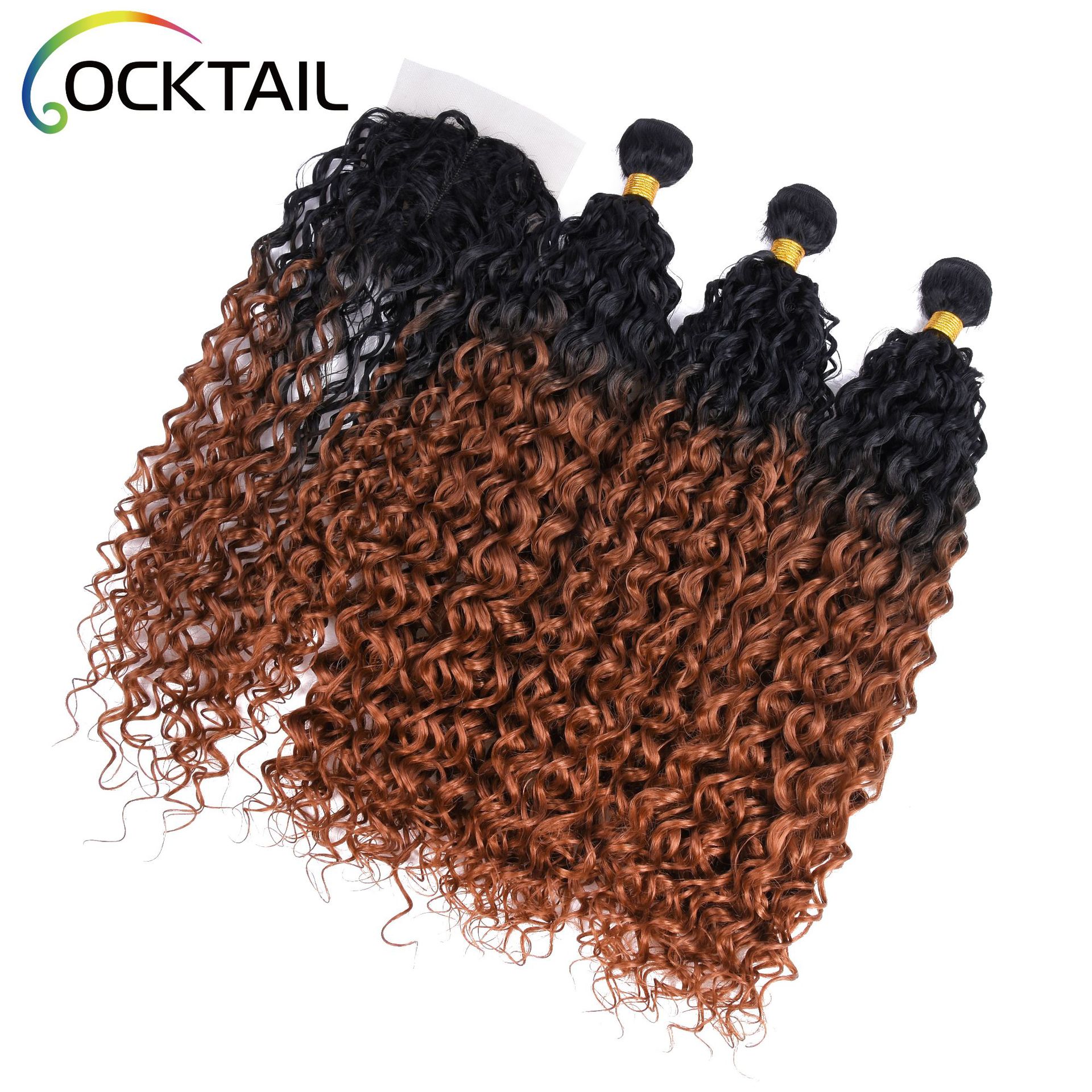 Kanekalon onda de agua de fibra química cortina de pelo venta directa de fábrica 3 + 1 fibra química cortina de pelo