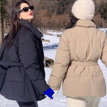 短款羽绒服女冬季2025新款时尚洋气小个子白鸭绒感收腰厚外套