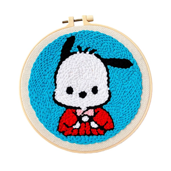 Kimono Pacha/Dog-Embroidered Hoop