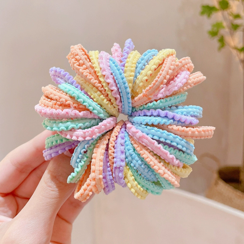 儿童彩色韩版花边编发头绳发饰 女童橡皮筋头饰裙边发圈发绳批发|undefined