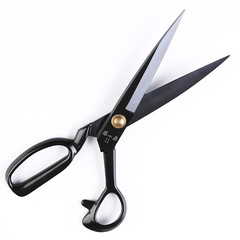 Zhang Xiaquan Scissors Large Shears 9-12 inches Fabric Cutting Clothes Industrial Shears Rustproof Black and White Head Seamstress Scissors