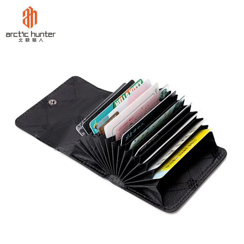 Arctic Hunter men's card holder with multiple card slots Guangzhou manufacturer LOGO polyester small bag business card ID bag cross-border wallet