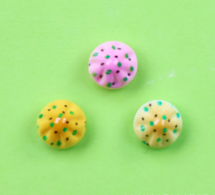 Mini Small Fried Buns Food Toy Resin Accessories Cream Glue DIY Mobile Phone Case Handmade Hair Accessories Refrigerator Magnet Handmade