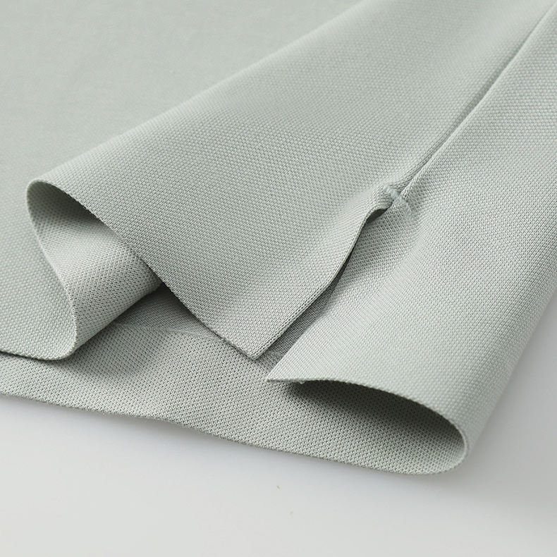 Cuatro cierre sin costura sensación fría 7A antibacteriana comercial con solapa camiseta polo camiseta personalizada ropa de trabajo sensación alta