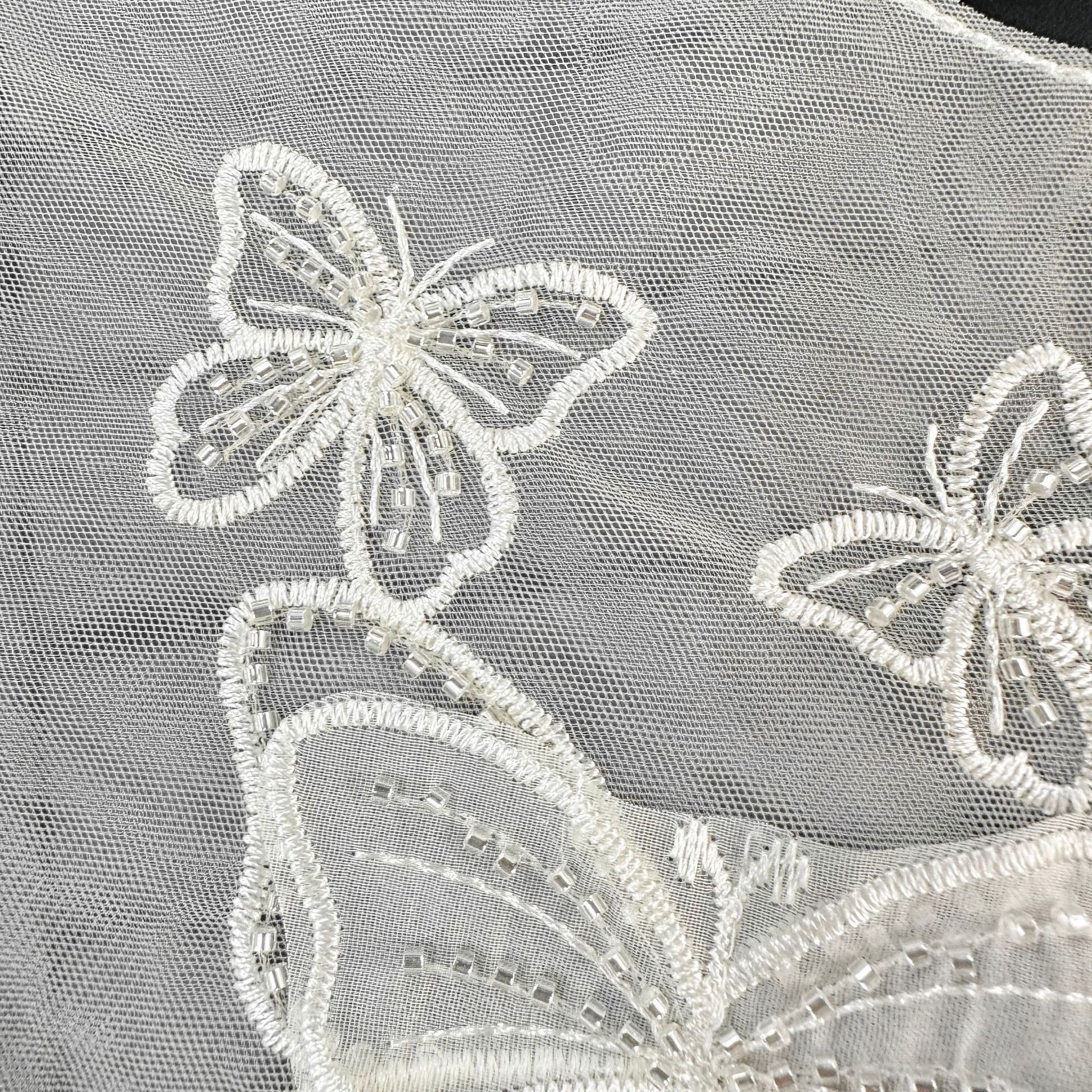 Mesh encaje mariposa bordado pegatinas de cuello vestido vestido vestido de baile decoración accesorios DIY precio al por mayor
