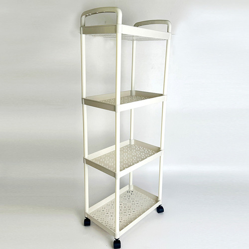 Household plastic small trolley living room multi-layer shelf office desk under storage rack kitchen vegetable storage rack