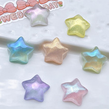 亚克力配件批发diy发饰发夹手工材料奶油胶手机壳贴片切面五角星