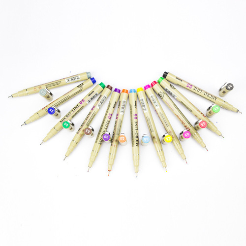 Xiupu 12-color color needle pen design drawing hook pen animation stroke pen 0.5mm water-based needle pen 807C