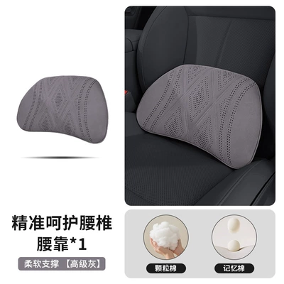 Series, X1, X3, X5, i3 car cushions — Headrest - 2035-model-lumbar-support-cushion-premium-gray-1-piece