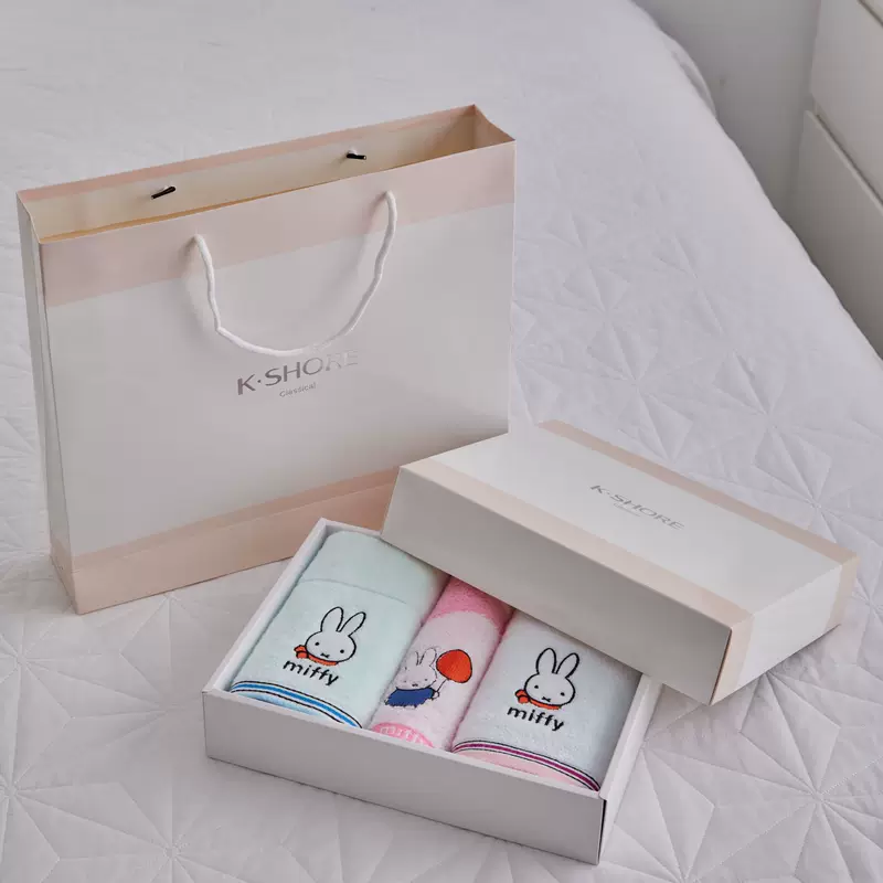 Towel, gift box, set, cotton scarf, 3 piece set