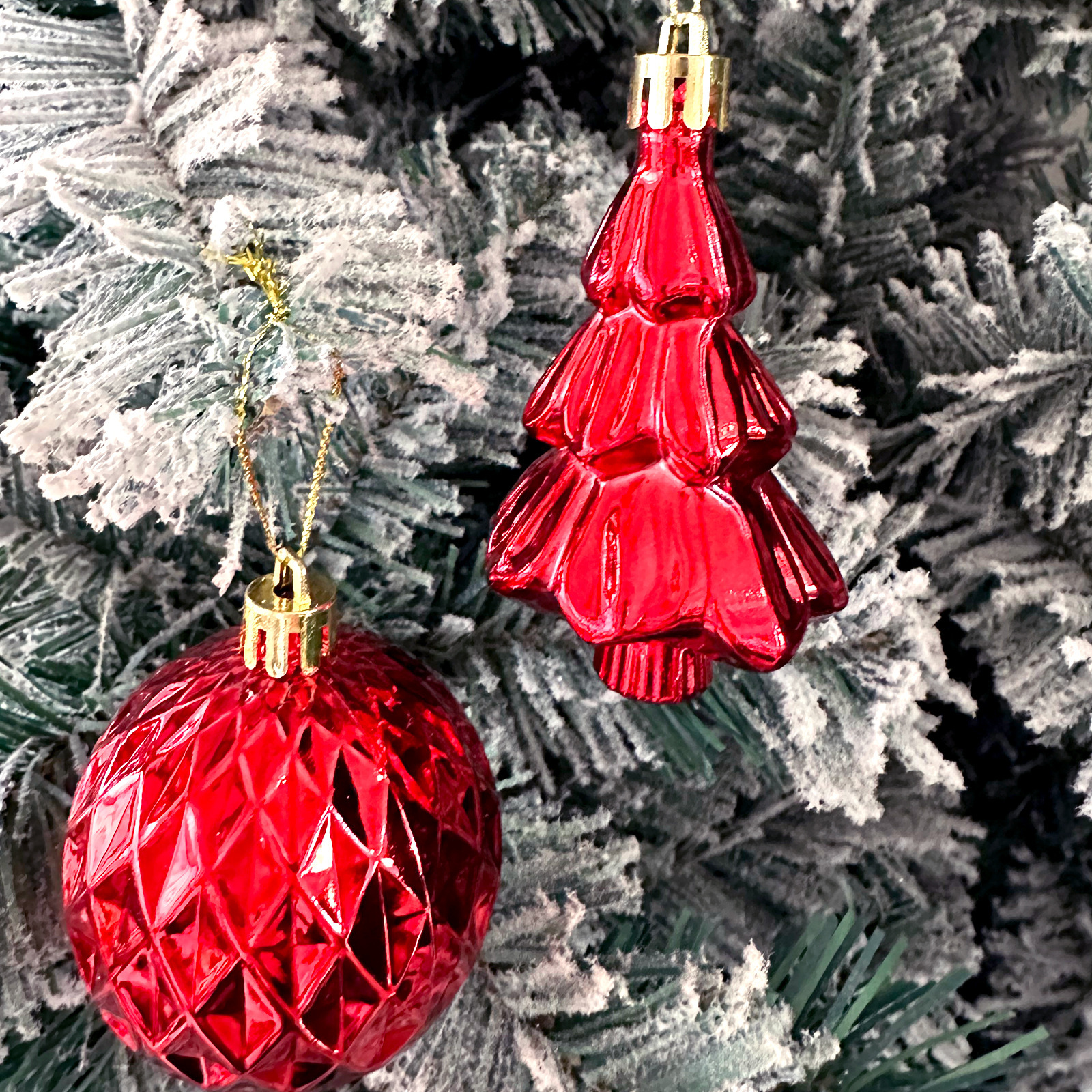 Amazon Navidad decoración galvanizado casa cinco estrellas coche tren de forma especial colgante bola de plástico bola de Navidad