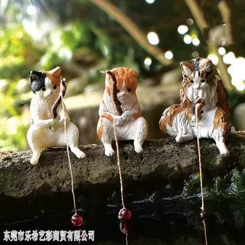 Новый рыбный кот рыбный аквариум декорации мяу рыбалка хорошая погода повседневная кошка рыбалка кошка висячие украшения