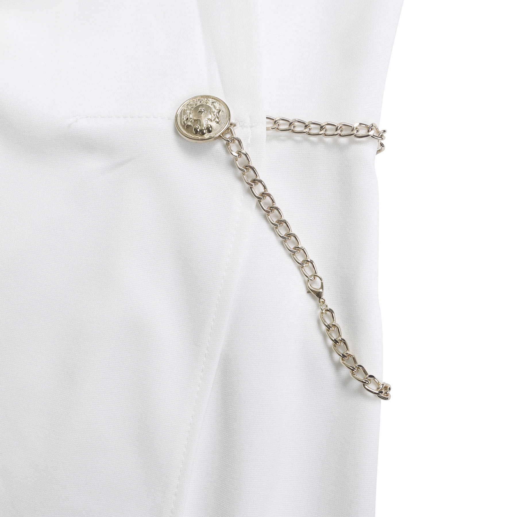 women's clothing new style elegant suit collar waist chain loose wide leg jumpsuit_voghion.com