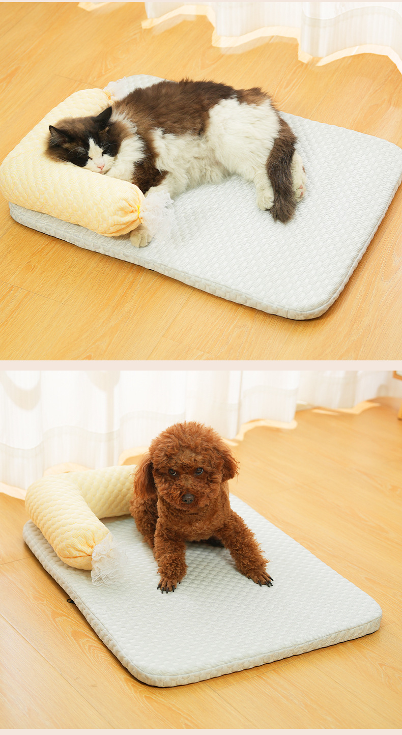 New dog sleeping mat with candy color, fresh cute, cool comfortable cat bed, detachable and washable, suitable for all_voghion.com