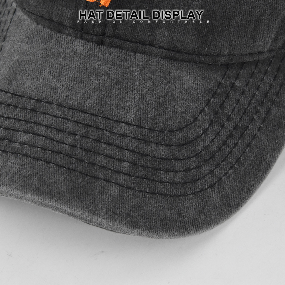 Mens Baseball Cap With Coconut Embroidery Washed Cotton Sun Visor_voghion.com