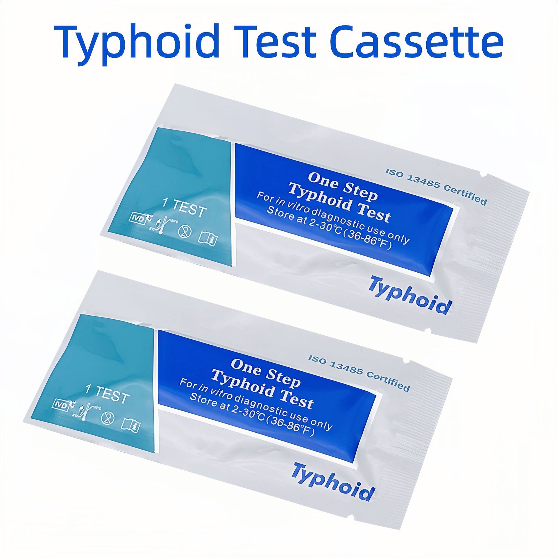 Typhoid Test Cassette风寒测试卡英文包装快速检测试纸外贸