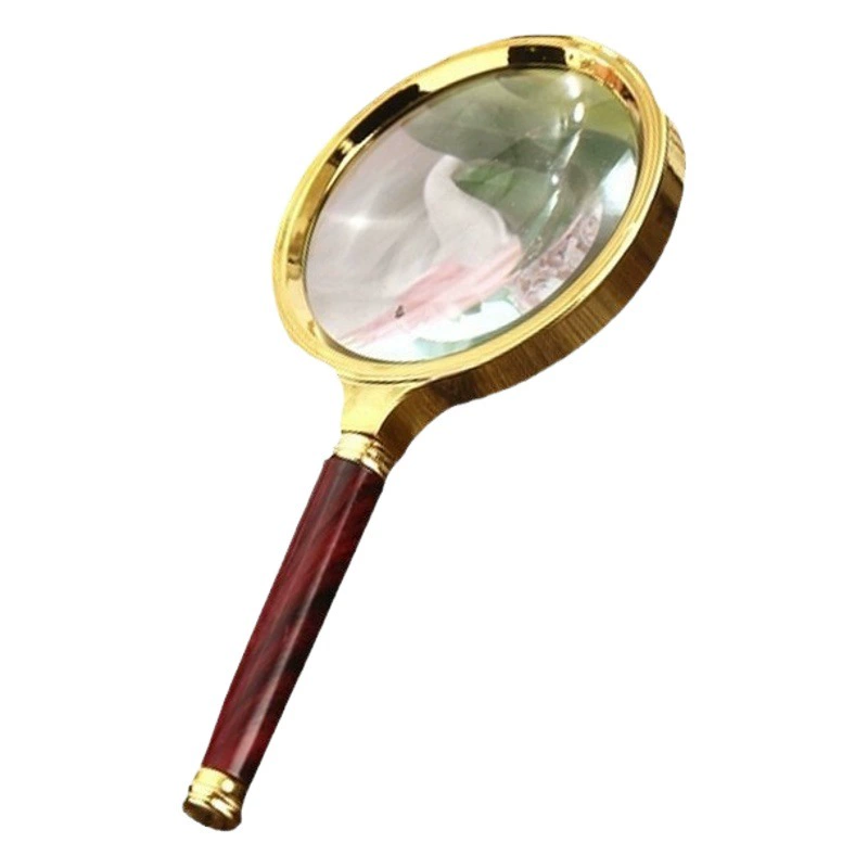 Оптовая T увеличительное стекло HD 10x пожилые чтение портативные украшения Нефритовая идентификация 90 мм Увеличение ручки дракона