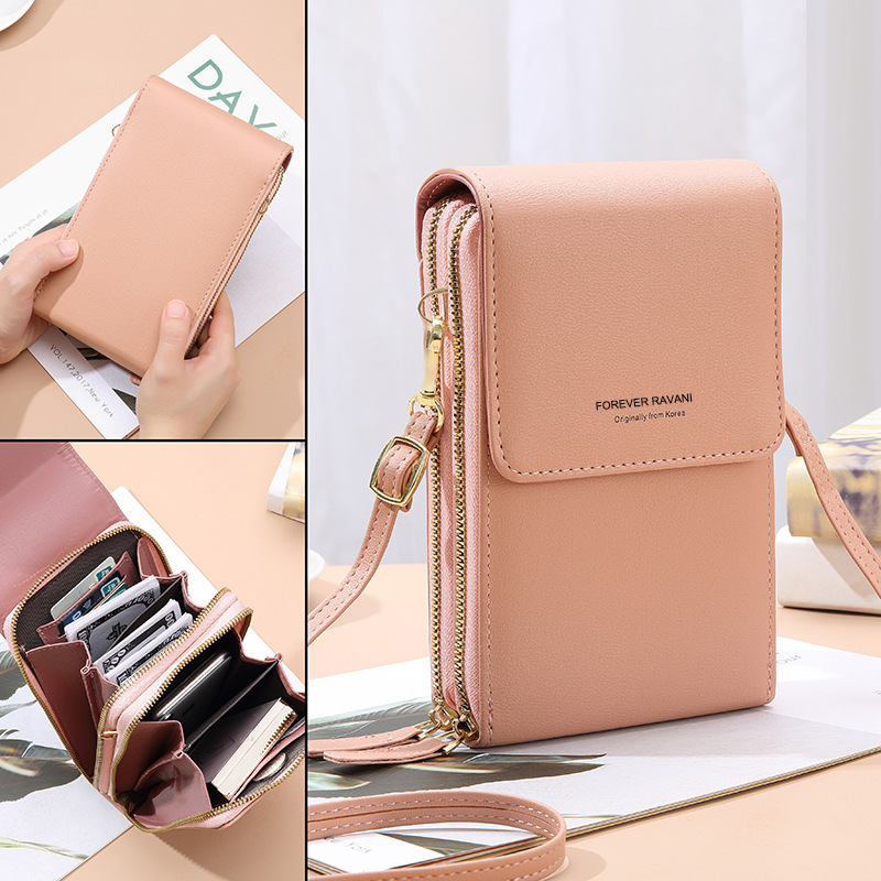 Mobile Phone Bag Women's Cross-Body Small Bag 2023 New Mobile Phone Strap Diagonal Coin Purse Vertical Mobile Phone Bag