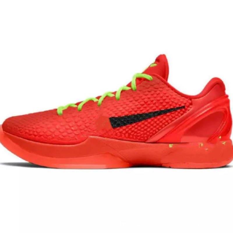 Баскетбольные кроссовки Kobe 6 зеленые, практичные кроссовки CAMPUS, ZOOM KOBE 6, противоскользящие и износостойкие, мужские и женские спортивные обуви