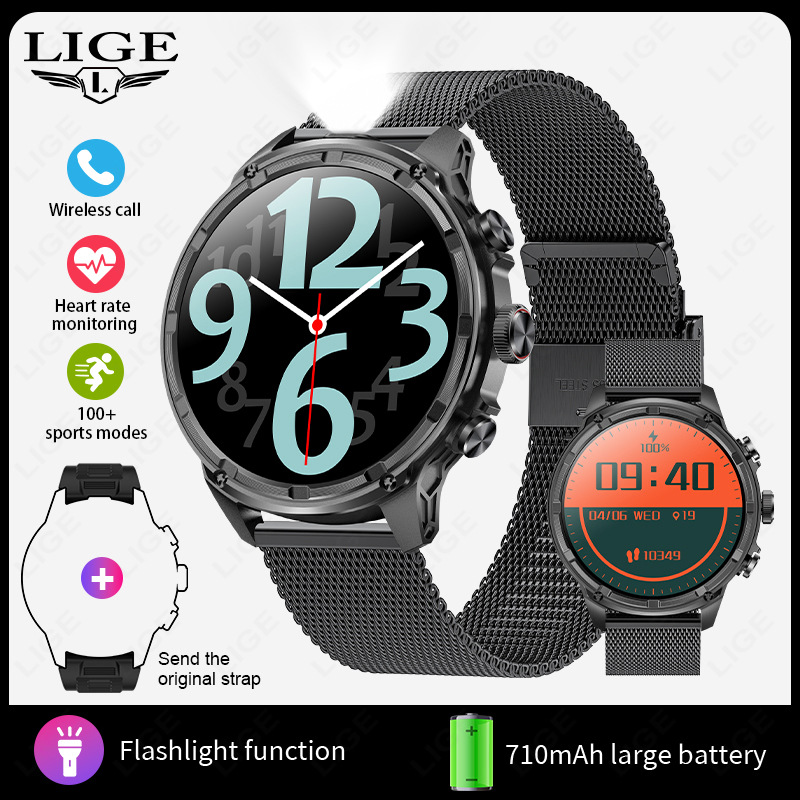 Nuevo reloj inteligente V99 frecuencia cardíaca Bluetooth información de llamada lanterna empujada pulsera de reloj deportivo al aire libre
