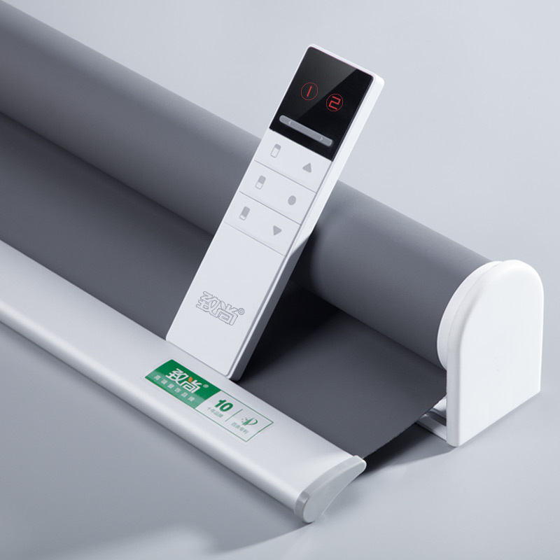 Electric Roller Blinds, Full Blackout Curtains, Office Living Room Balcony Sunshade Lift, Mijia App Smart Electric Curtains