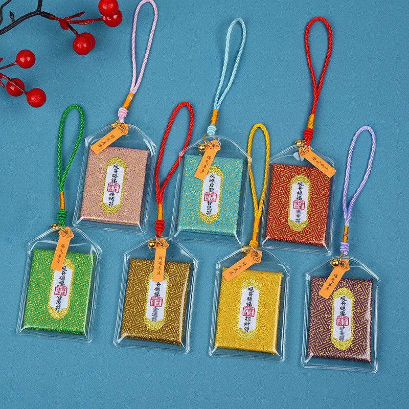Ароматический мешочек с благословением Гуаньинь из горы Путуо, год Лошади, амулет мира, благословение храма, саквояж с благословением, защитный мешочек в китайском стиле, ароматический мешочек для молитв