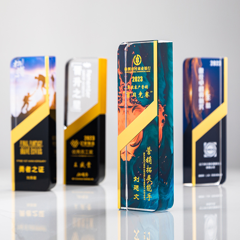 新款拼接水晶奖杯企业竞赛团队纪念品创意奖杯水晶工业品摆件批发